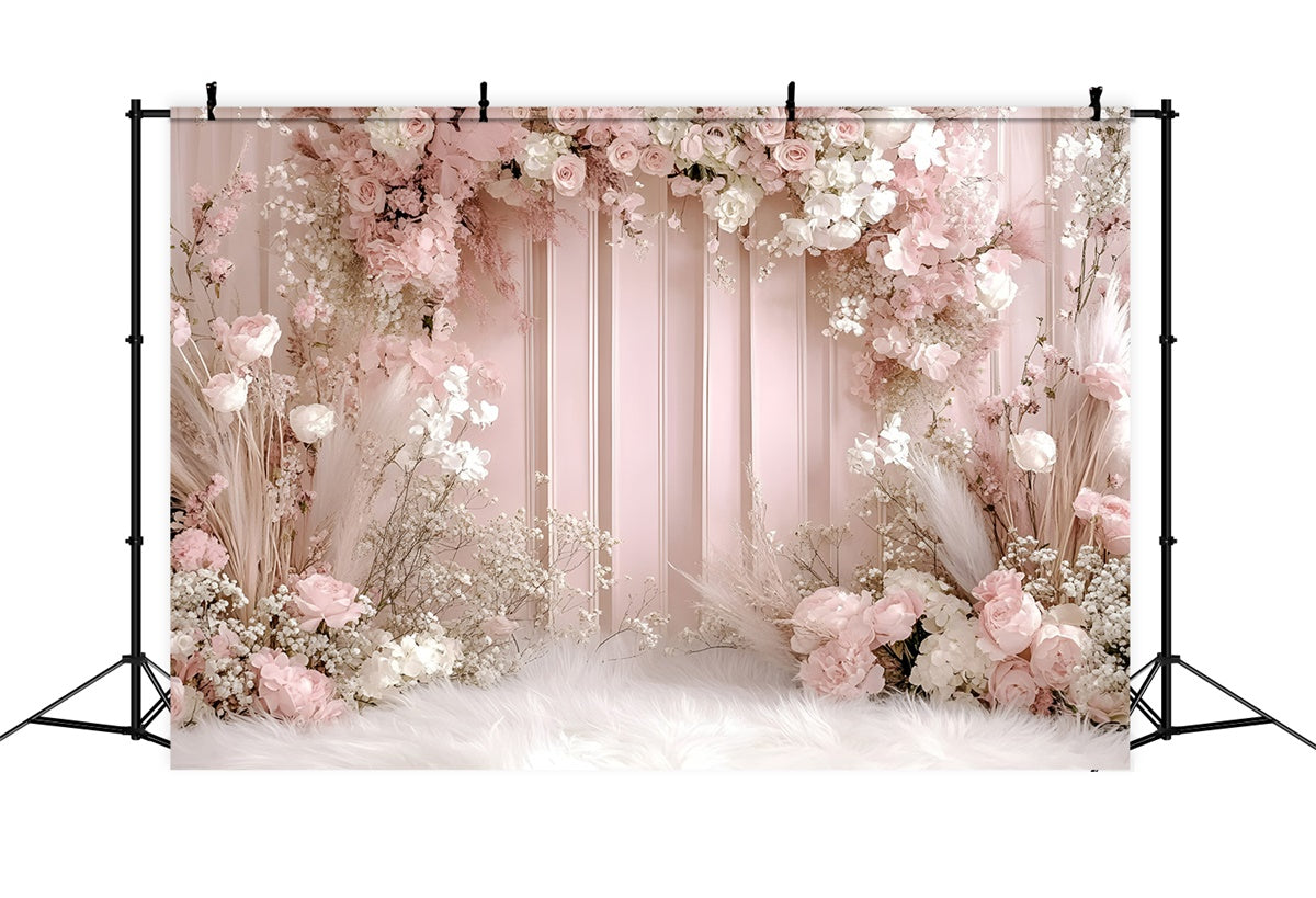 Bohemian Photo Backdrop Pink Garden Romance Backdrop GQ57-217