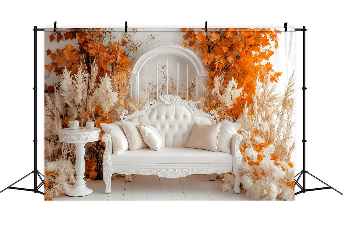Boho Backdrops Ivory Couch Fall Garden Backdrop GQ57-219