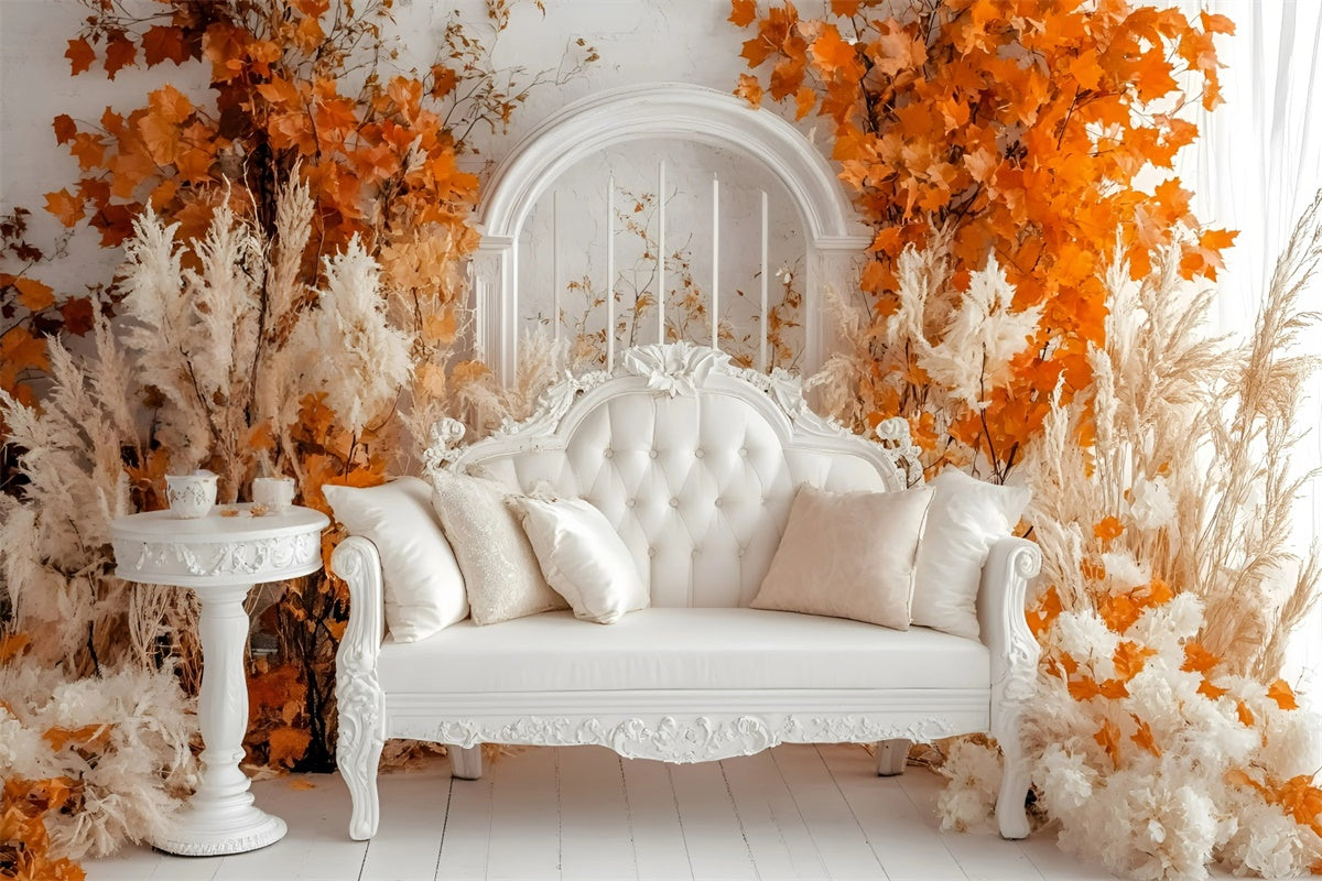 Boho Backdrops Ivory Couch Fall Garden Backdrop GQ57-219
