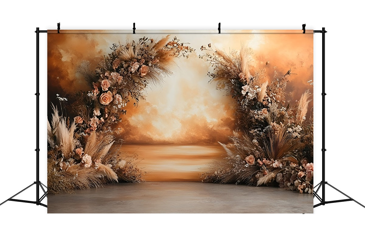 Boho Photography Backdrop Sunset Glow Bloom Backdrop GQ57-225