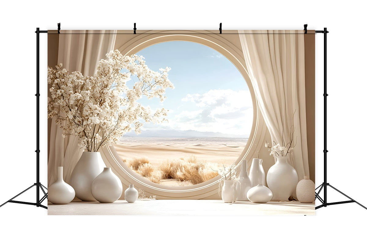 Boho Backdrop Desert Bloom Round Window Backdrop GQ57-227