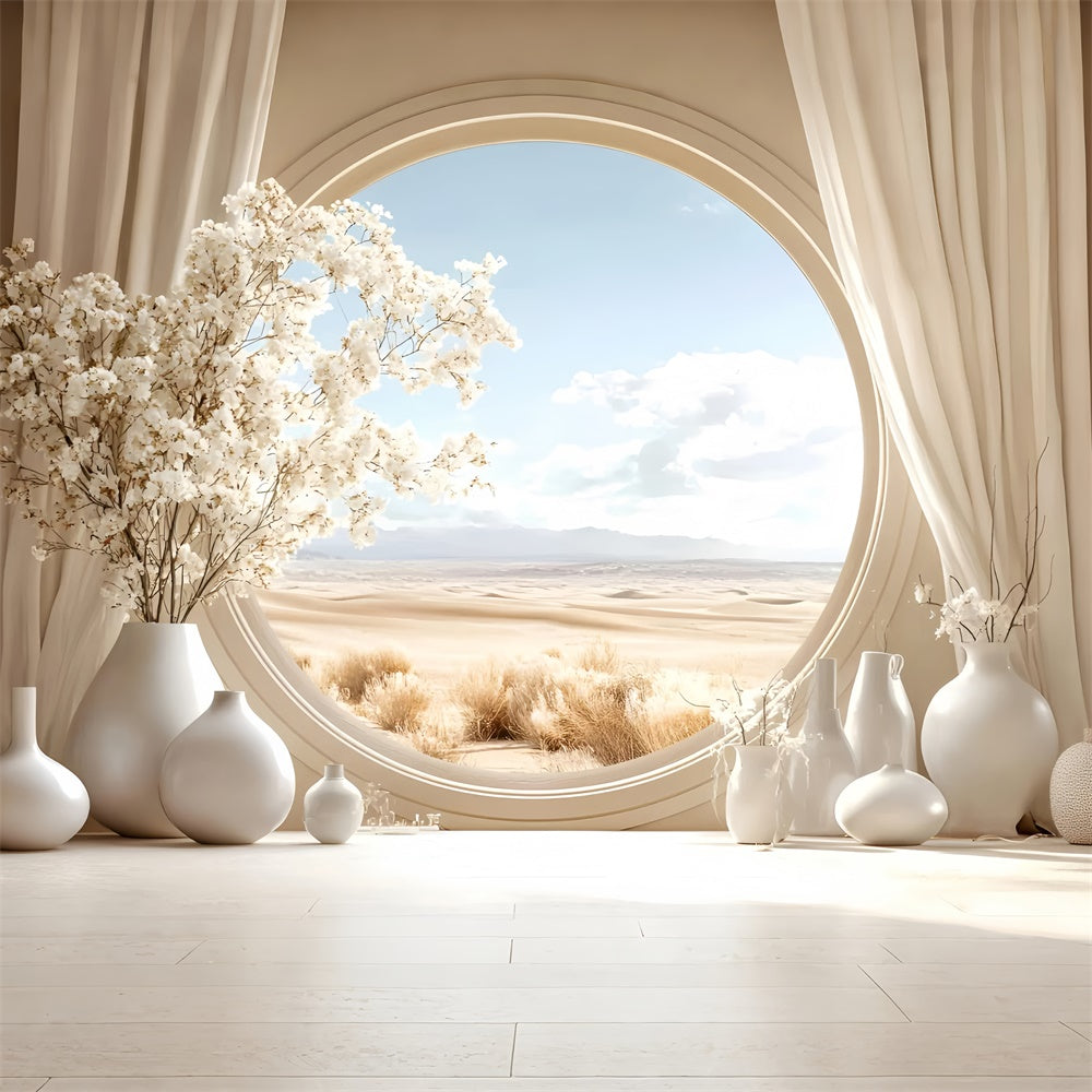Boho Backdrop Desert Bloom Round Window Backdrop GQ57-227
