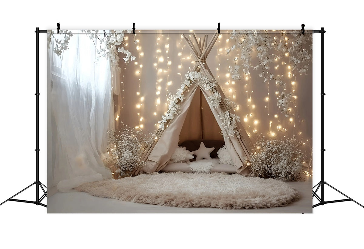 Bohemian Backdrop Fairylight Blossom Tent Backdrop GQ57-229