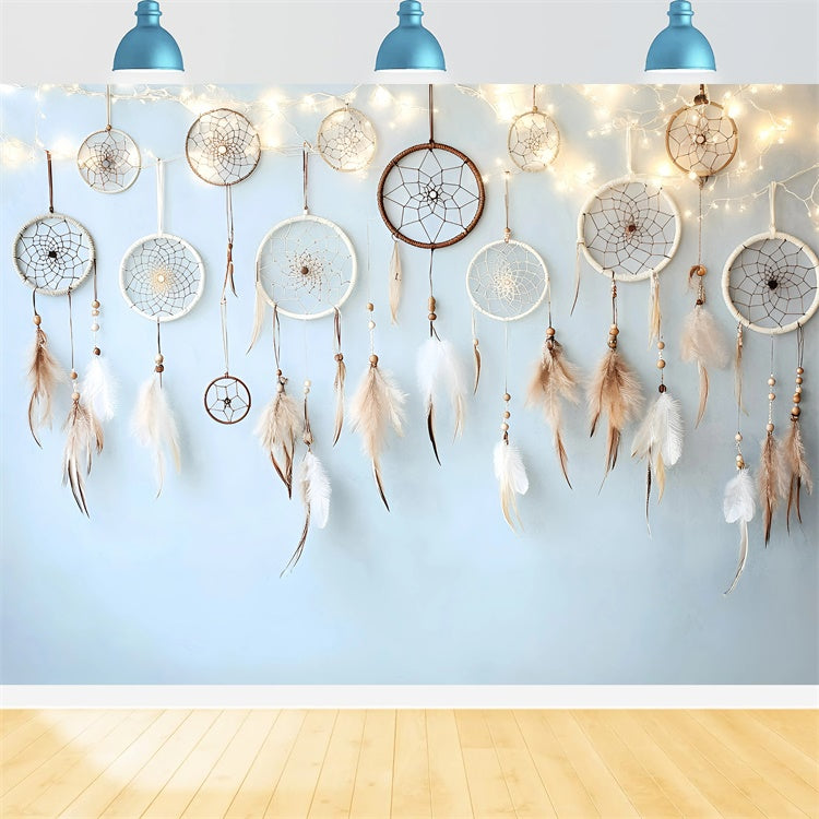 Boho Backdrop Feathered Dreamcatcher Serenity Backdrop GQ57-237