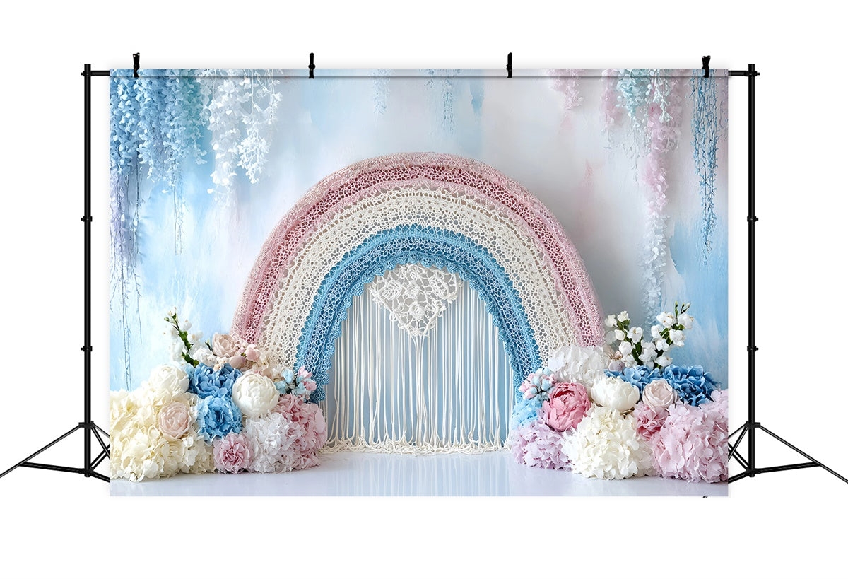 Bohemian Style Backdrop Pastel Dream Lace Arch Backdrop GQ57-238