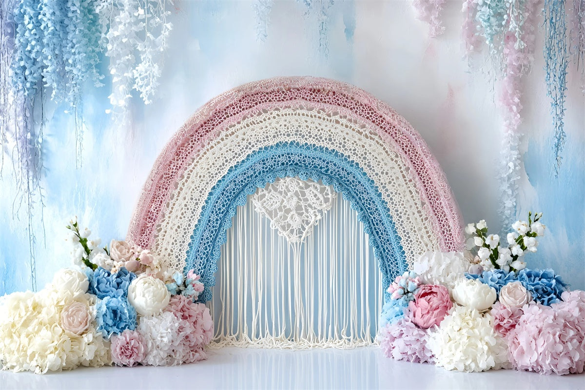 Bohemian Style Backdrop Pastel Dream Lace Arch Backdrop GQ57-238