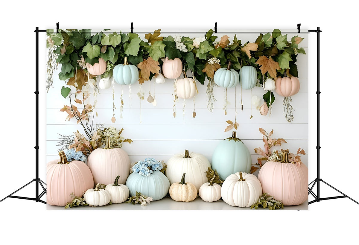 Bohemian Photo Backdrop Floral Pumpkin Dream Backdrop GQ57-239