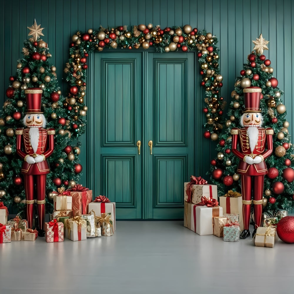 Christmas Backdrops Nutcracker Guarded Entrance Backdrop GQ57-29