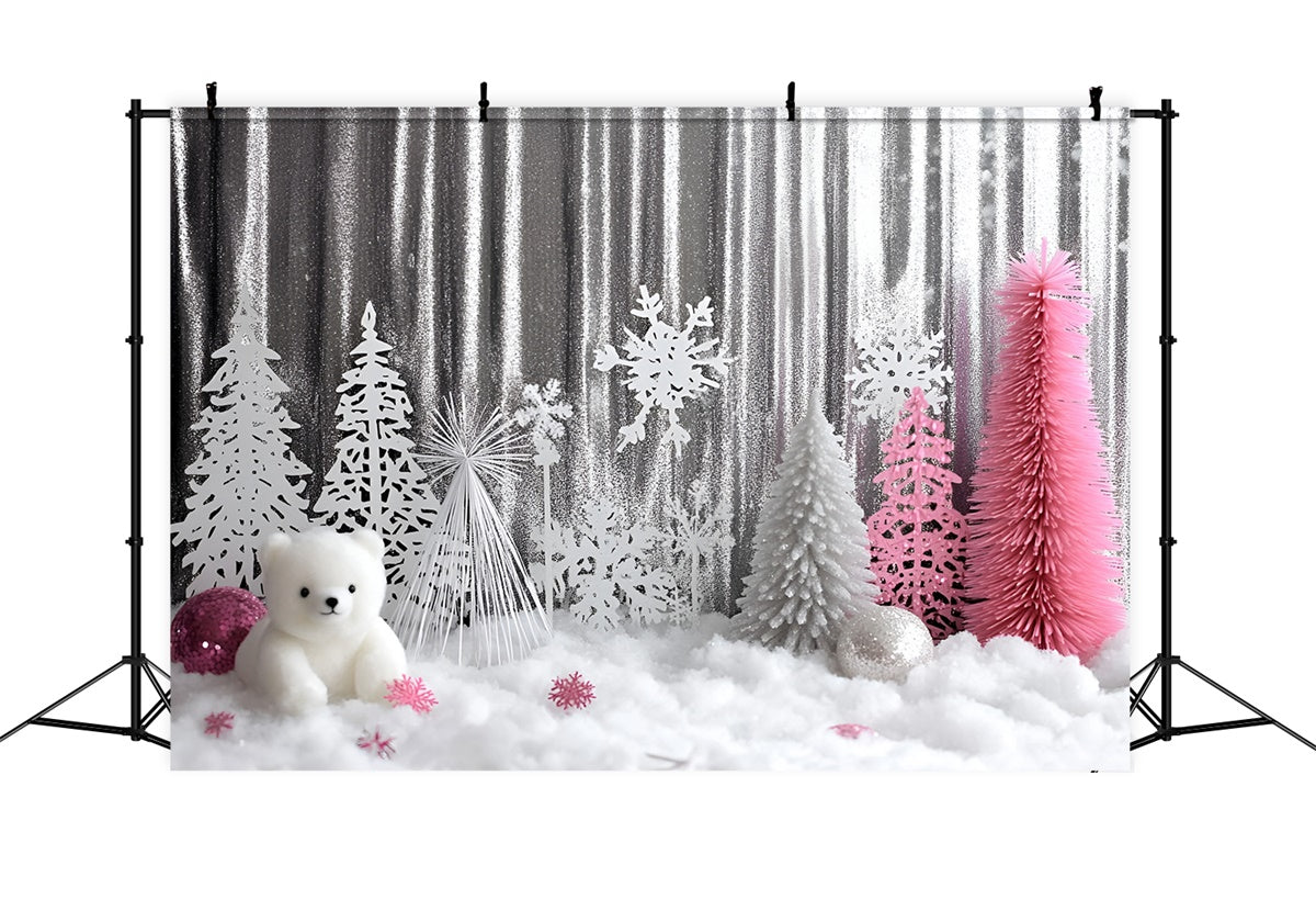Christmas Photography Backdrops Shiny Winter Whimsy Backdrop GQ57-36