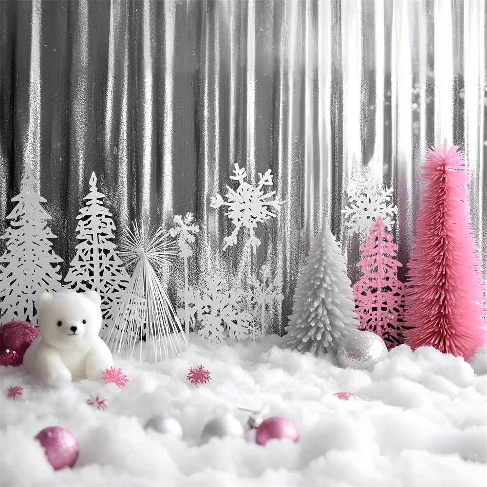Christmas Photography Backdrops Shiny Winter Whimsy Backdrop GQ57-36