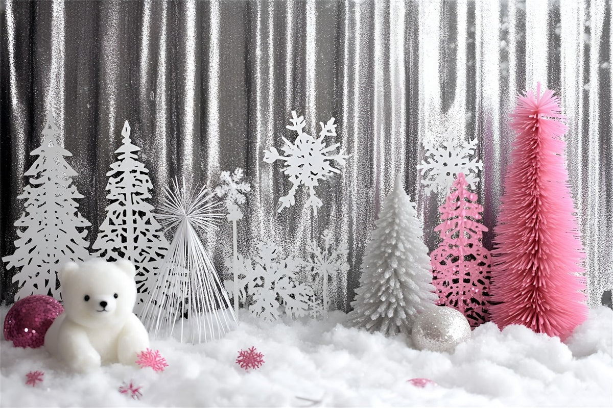 Christmas Photography Backdrops Shiny Winter Whimsy Backdrop GQ57-36
