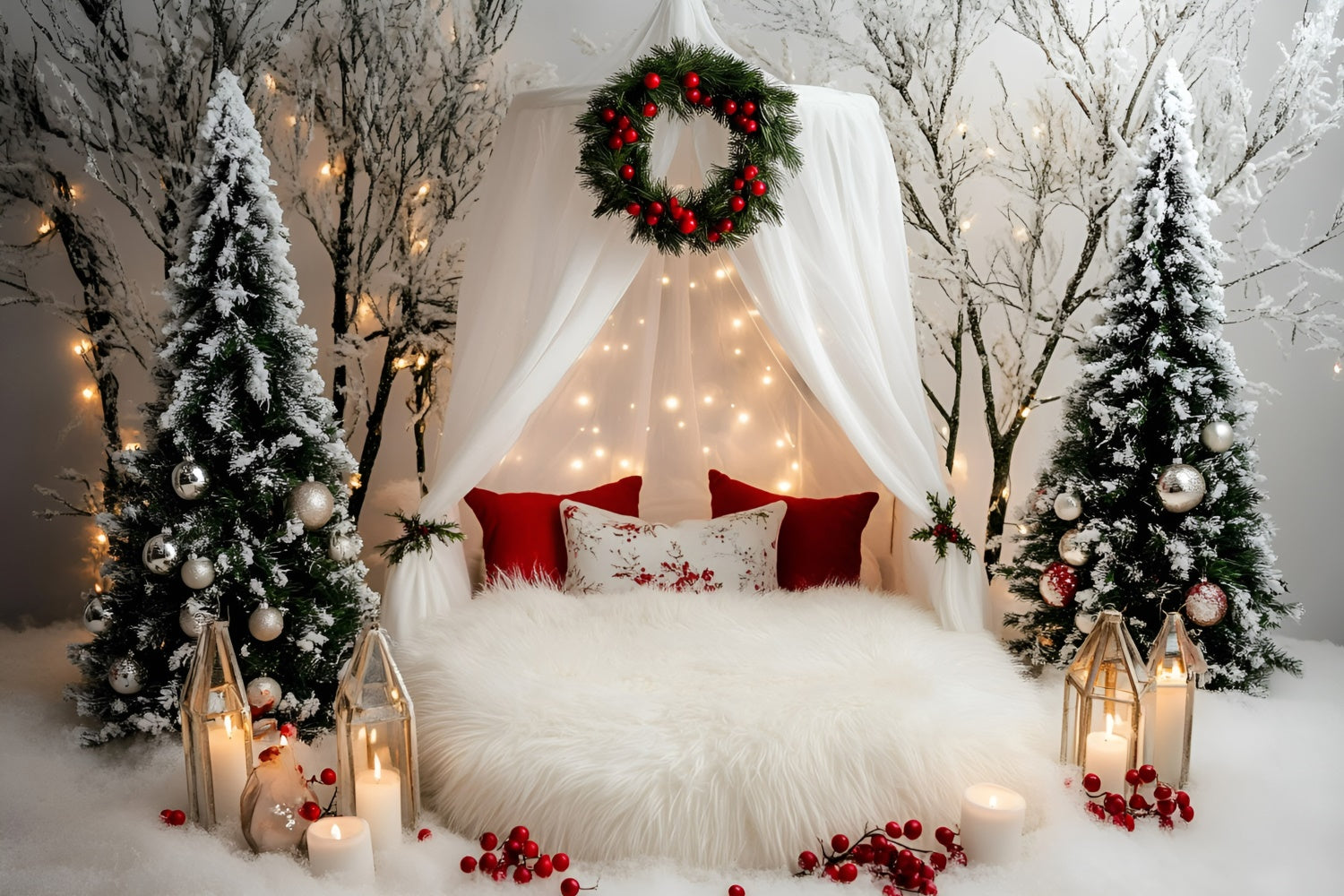 Christmas Backdrops For Photos Winter White Dreams Backdrop GQ57-41