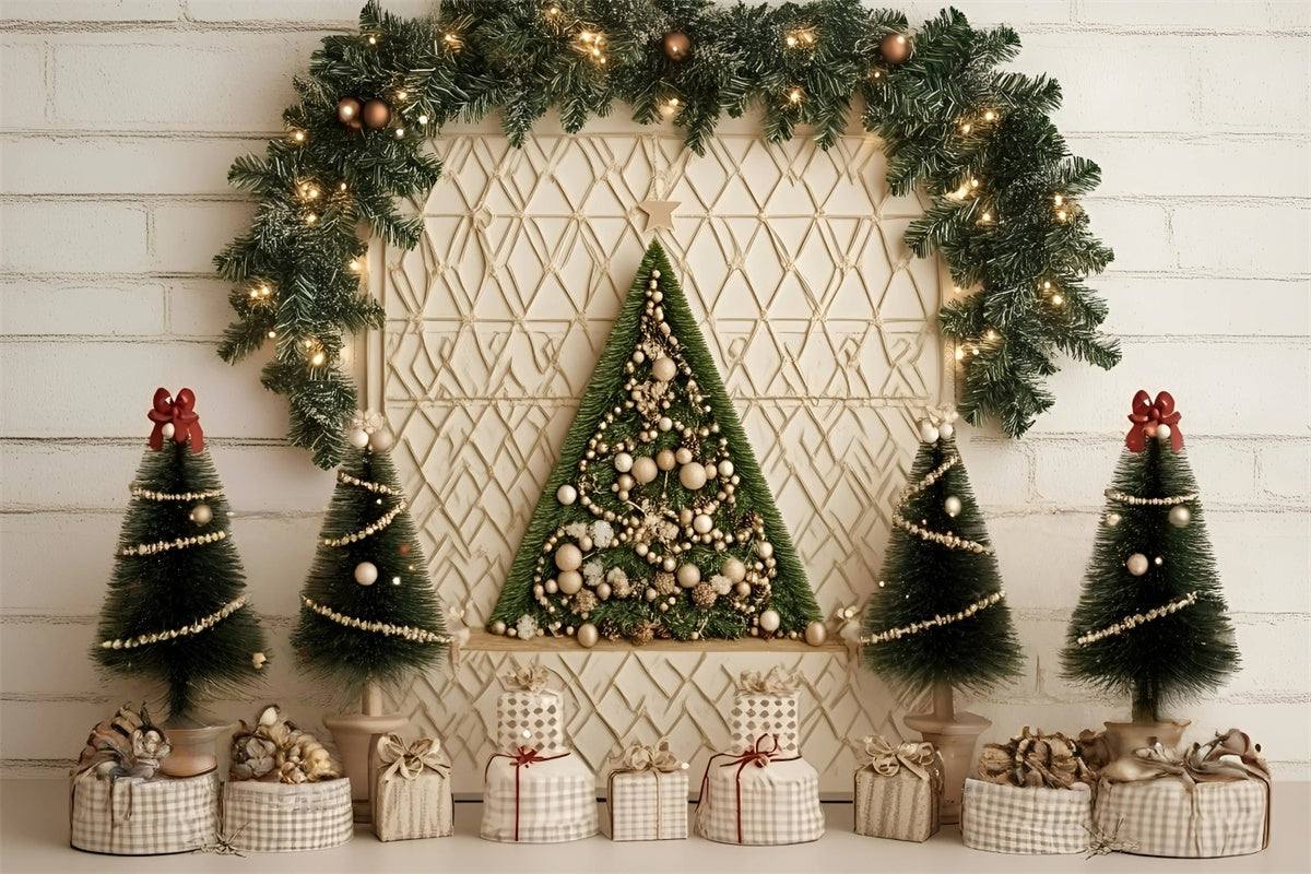 Christmas Backdrops Minimalist Holiday Wall Backdrop GQ57-5
