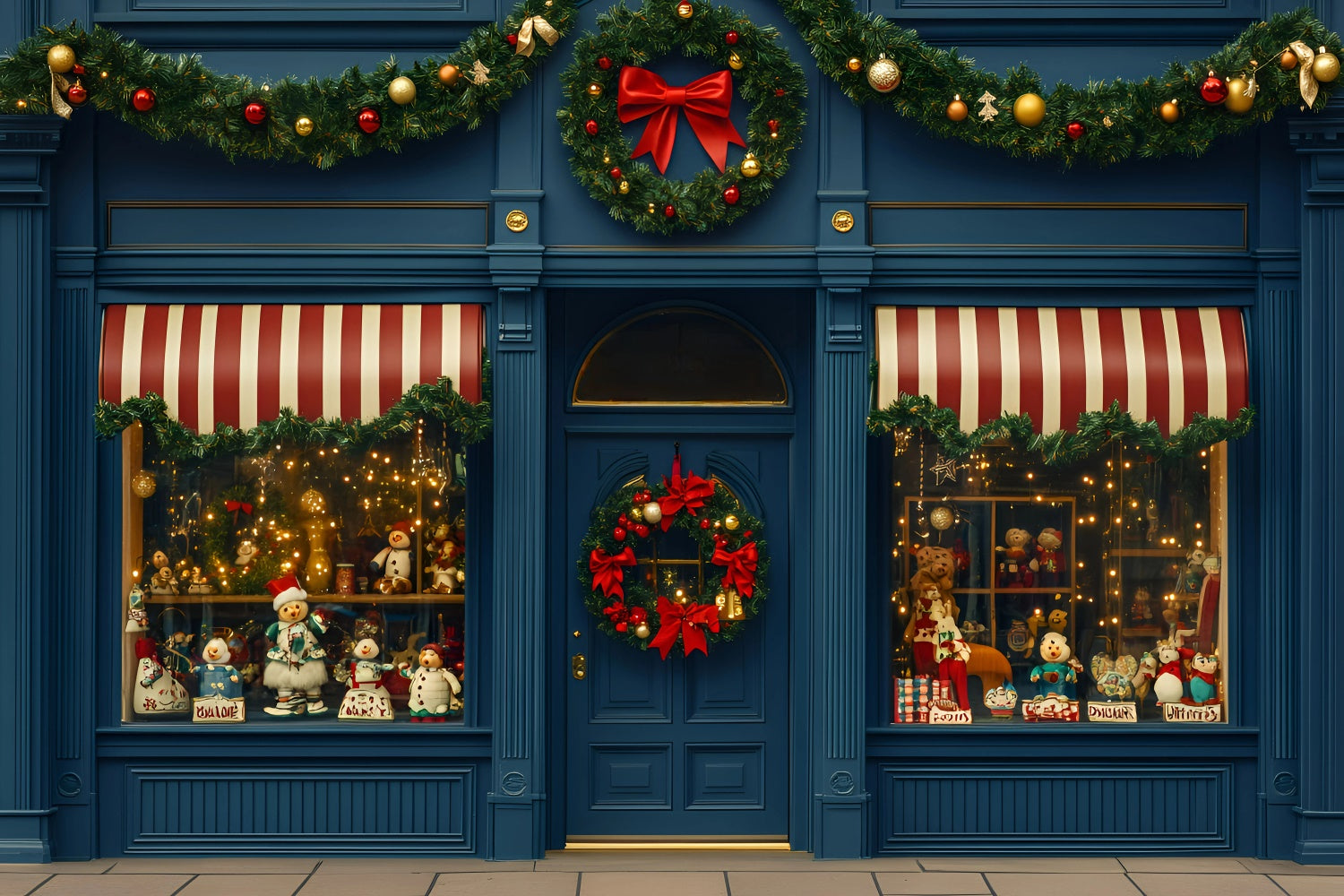 Christmas Backdrops Sale Vintage Holiday Store Backdrop GQ57-7