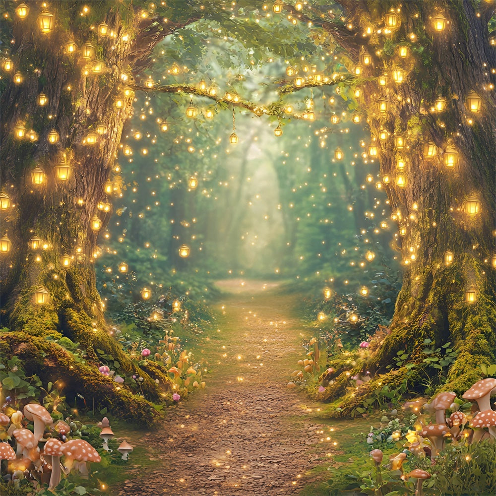 Enchanted Forest Backdrops Lantern Glow Forest Backdrop GQ57-77