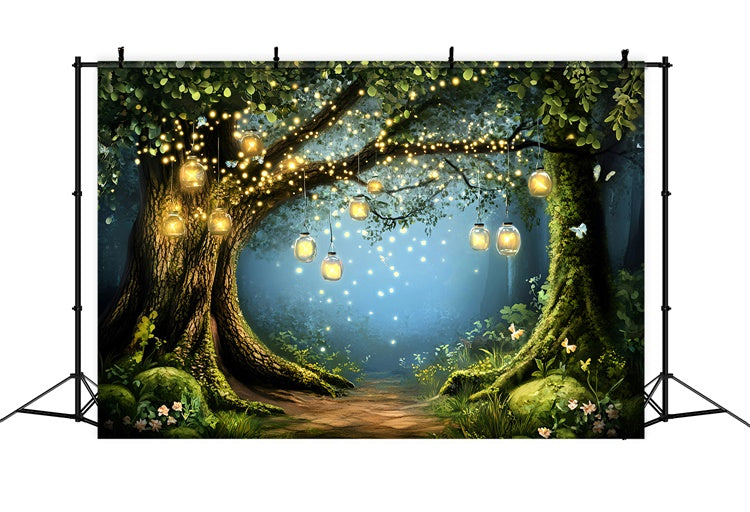 Photo Backdrop Forest Firefly Lantern Dreams Backdrop GQ57-80
