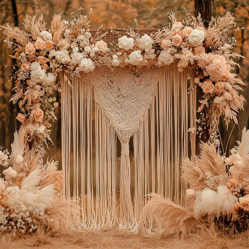 Boho Backdrops Forest Floral Arch Autumn Backdrops GQ57-97