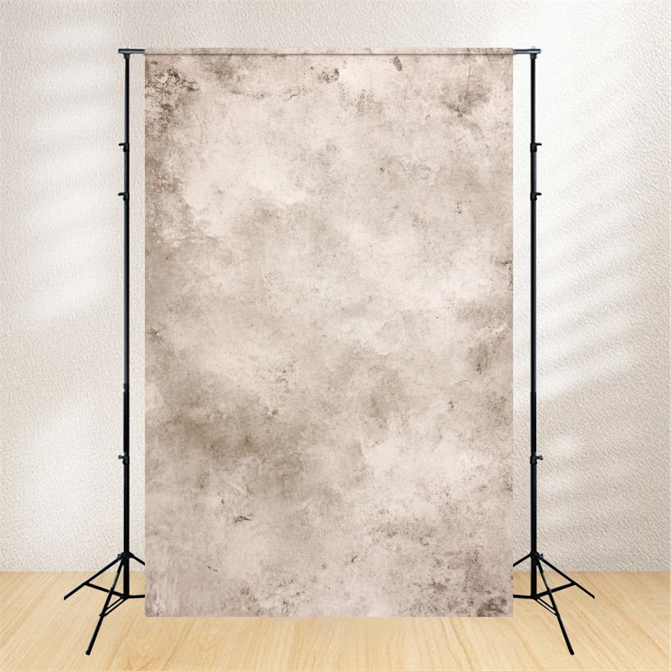 Cream Backdrop Vintage Weathered Stone Gray Pattern Photo Portrait Background GQ58-101