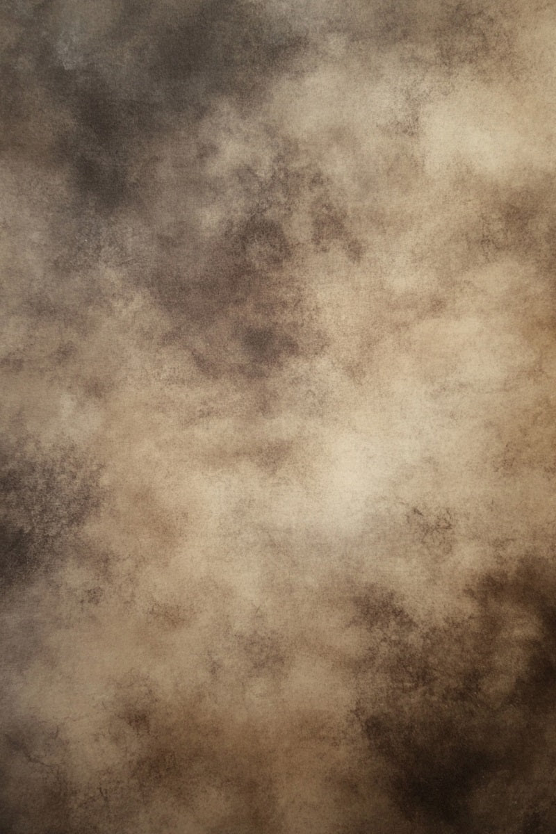 Cream Backdrop Deep Mocha and Sand Cloudy Pattern Photo Portrait Backdrop GQ58-103