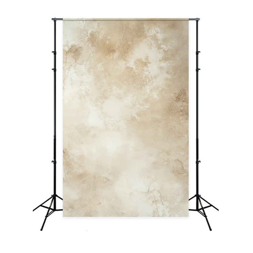 Cream Backdrop Soft Beige Cloudy Watercolor Texture Backdrop for Portraits GQ58-105