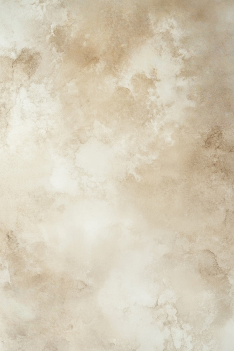 Cream Backdrop Soft Beige Cloudy Watercolor Texture Backdrop for Portraits GQ58-105