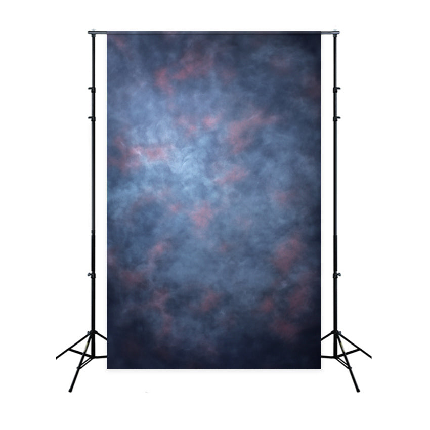 School Portrait Backdrop Moody Blue Haze with Rose Accents Portrait Background GQ58-107
