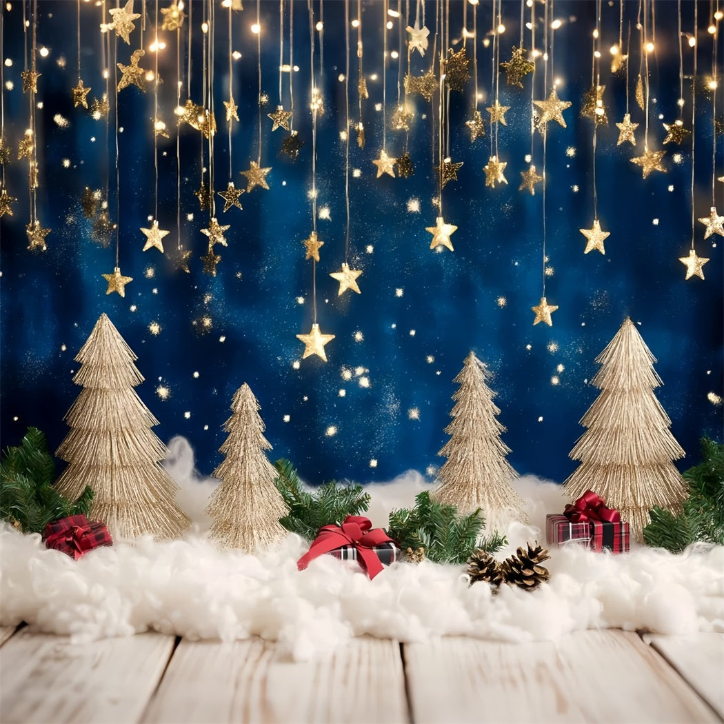 Night Sky Backdrop Sparkling Starfall Holiday Magic  Christmas Backdrop Ideas GQ58-43