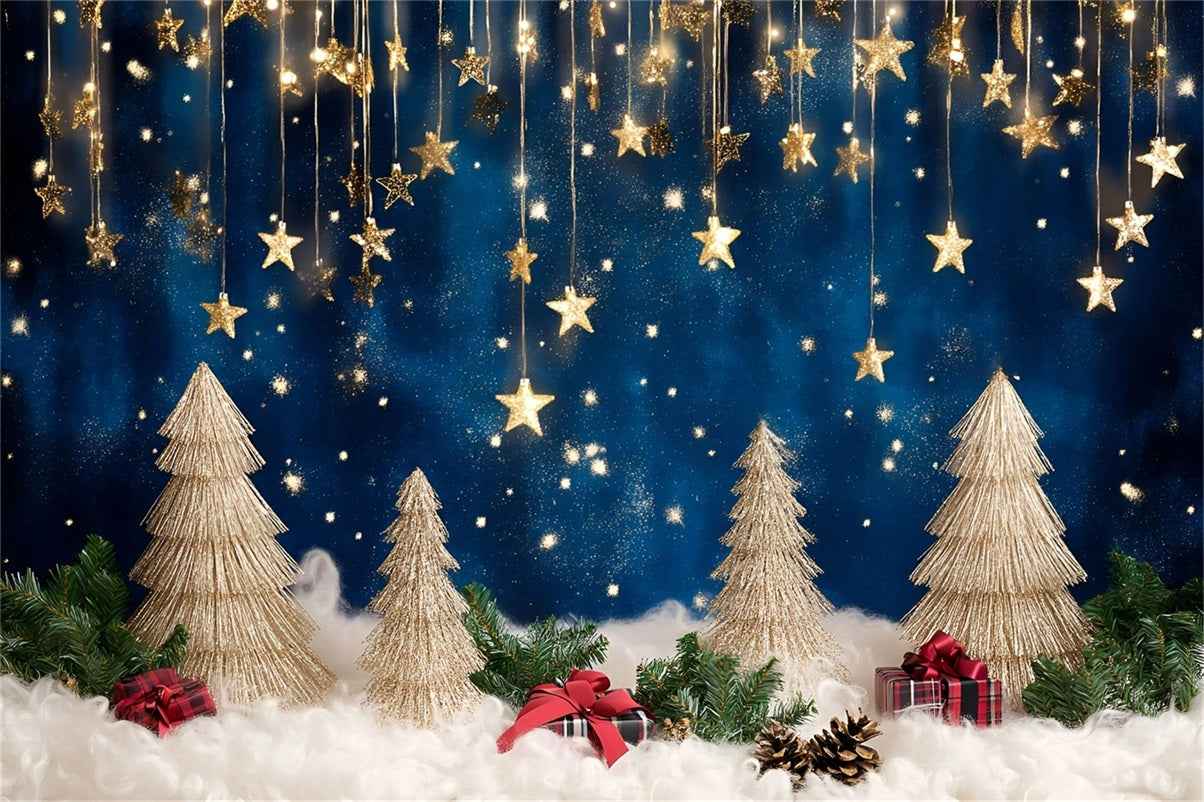 Night Sky Backdrop Sparkling Starfall Holiday Magic  Christmas Backdrop Ideas GQ58-43