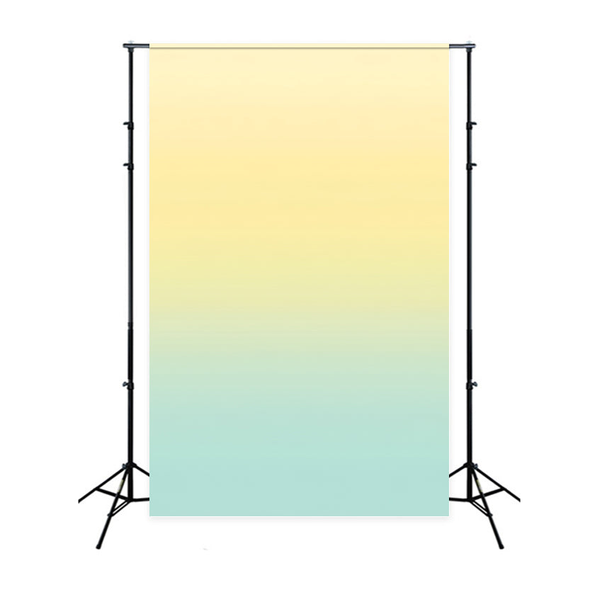 Gradient Backdrop Soft Yellow to Aqua Pastel Gradient Professional Portrait Background GQ58-61