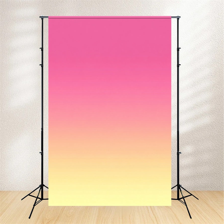 Gradient Backdrop Vibrant Pink Yellow Gradient Glow Portrait Photograp