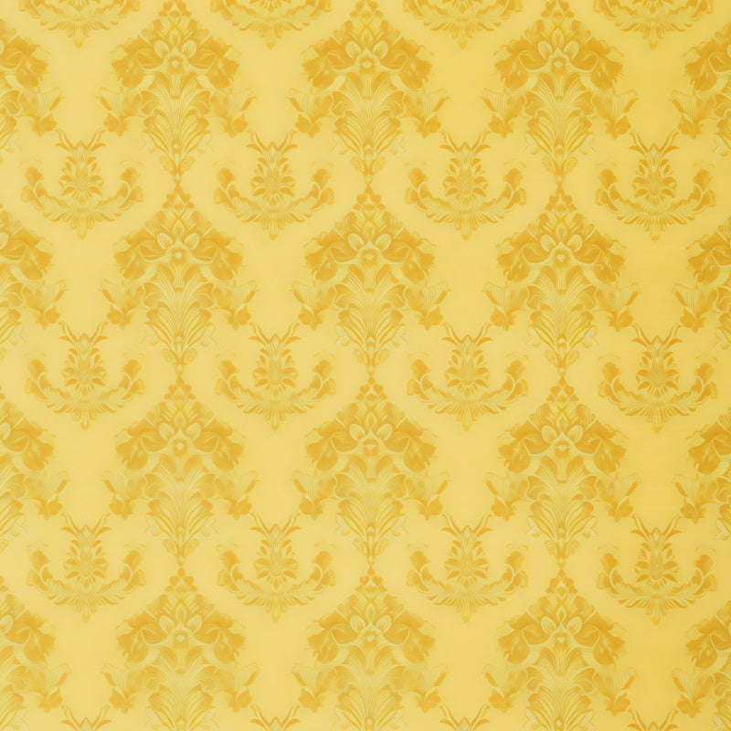 Yellow Backdrop Elegant Baroque Floral Damask Pattern Portrait Photography Background GQ58-74