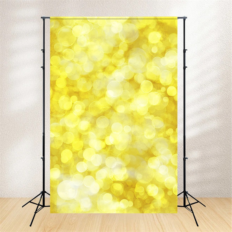 Yellow Backdrop Glowing Yellow Bokeh Light Effect Background for Portraits GQ58-75