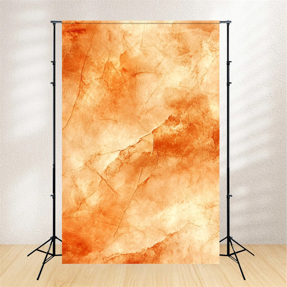 Orange Backdrop Warm Amber Cracked Marble Texture Studio Portrait Backdrop GQ58-77