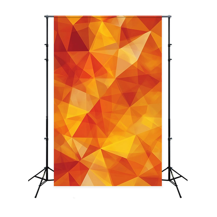 Orange Backdrop Geometric Faceted Orange Yellow Gradient Photo Portrait Backdrop GQ58-78