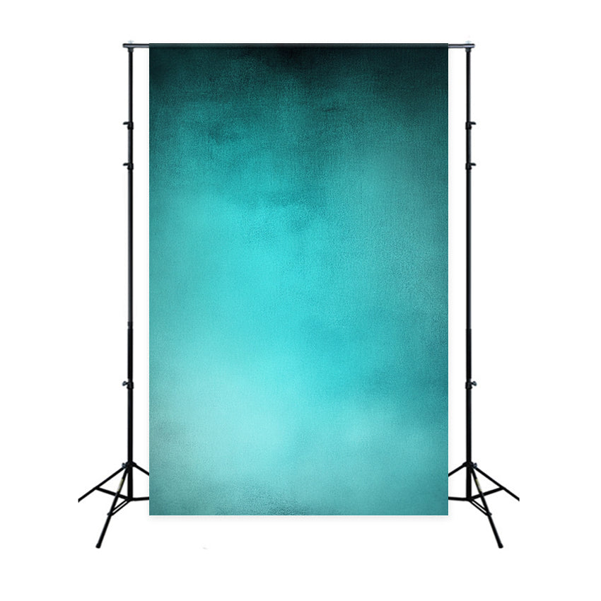 Teal Backdrop Aqua Blue Soft Gradient Fabric Background Portrait Backdrops GQ58-83