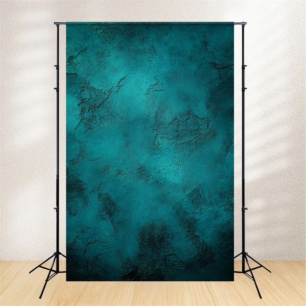 Teal Backdrop Teal Textured Plaster Wall Background Portrait Backdrop GQ58-84