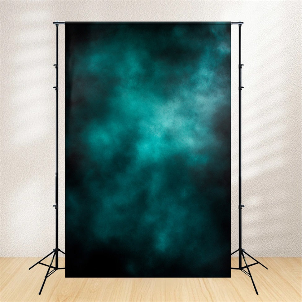 Teal Backdrop Dark Teal Cloudy Gradient Backdrop Studio Portrait Background GQ58-85