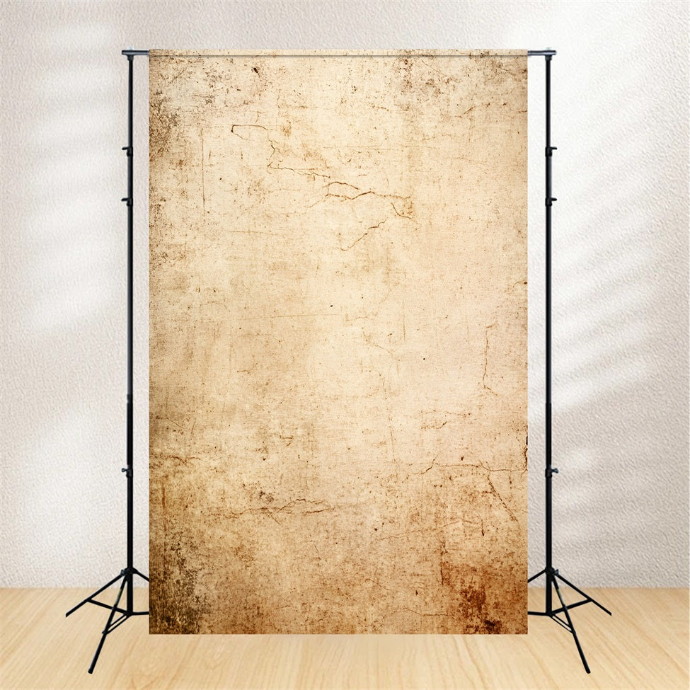 Grunge Backdrop Aged Beige Distressed Wall Texture Backgrounds for Portraits GQ58-89