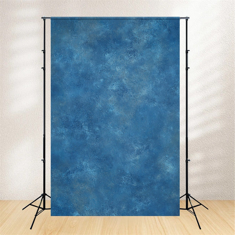 Yearbook Backdrop Bold Ocean Blue Stone-Like Texture Portrait Background Ideas GQ58-93