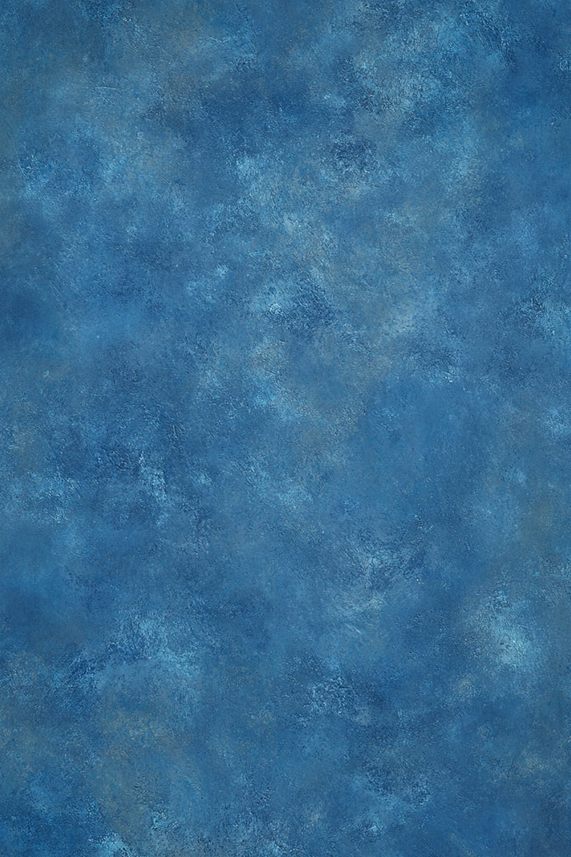 Yearbook Backdrop Bold Ocean Blue Stone-Like Texture Portrait Background Ideas GQ58-93