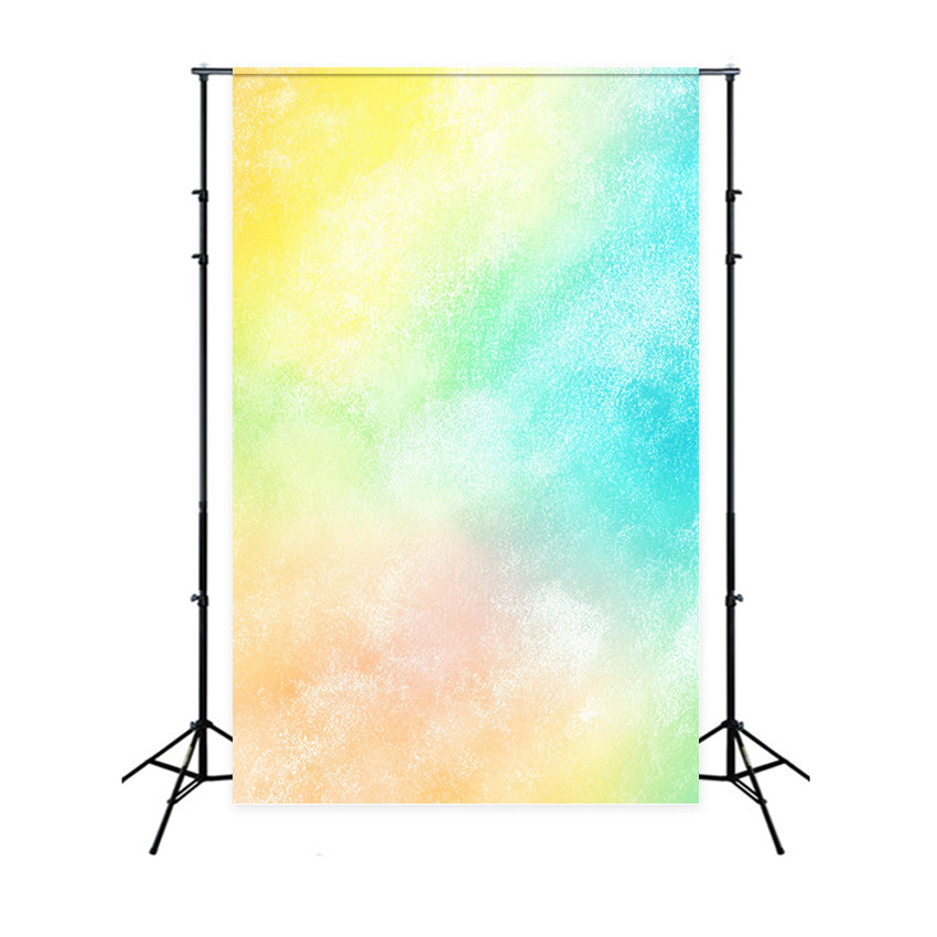 Watercolor Backdrop Soft Rainbow Pastel Texture Blend Backdrop Portrait GQ58-96