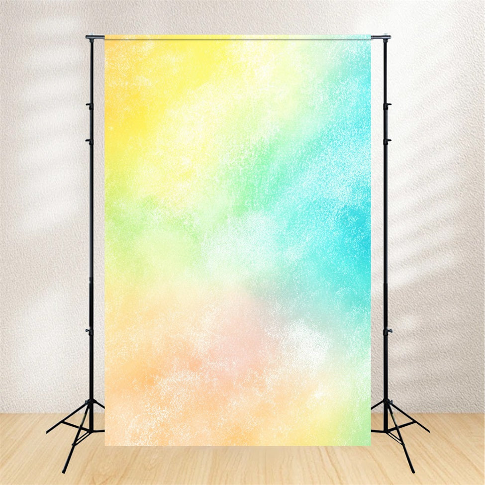 Watercolor Backdrop Soft Rainbow Pastel Texture Blend Backdrop Portrait GQ58-96