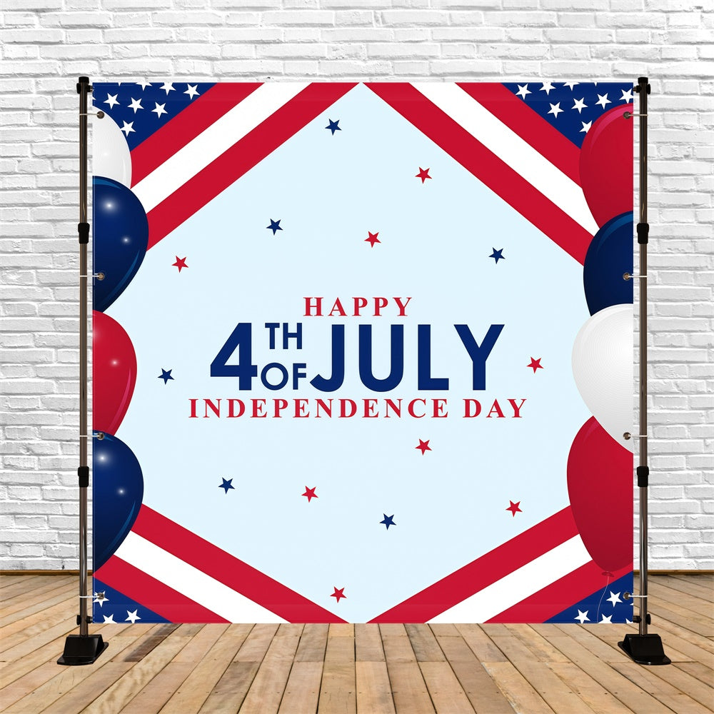 Independence Day Backdrops Patriotic Balloon Minimalist Backdrop GQ6-105
