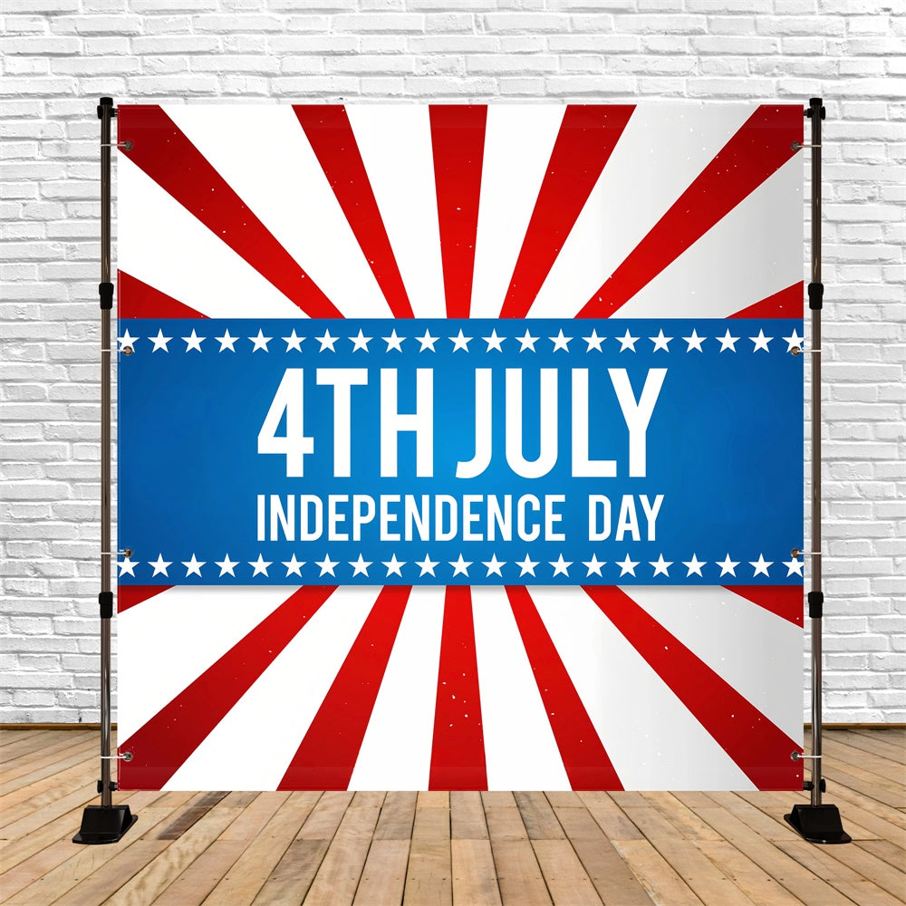 4th of July Photo Backdrop Bold Stars Stripes Burst Backdrop GQ6-109