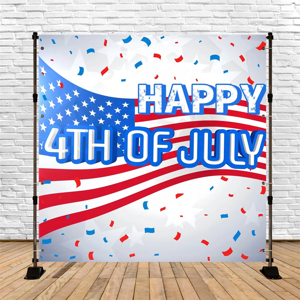 4th of July Backdrops Confetti Freedom Celebration Backdrop GQ6-110