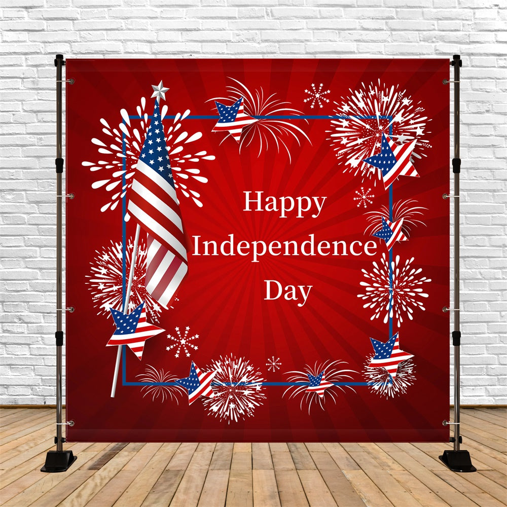 4th of July Firework Backdrop Patriotic Celebration Frame Backdrop GQ6-111