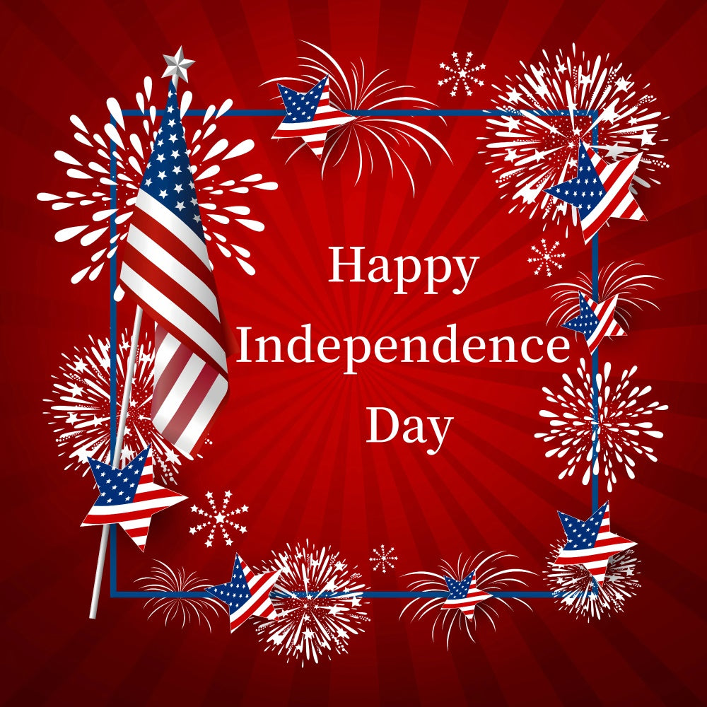 4th of July Firework Backdrop Patriotic Celebration Frame Backdrop GQ6-111