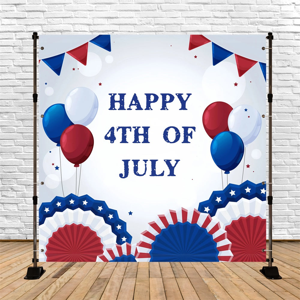 Independence Day Backdrops Cheerful Balloon Bash Backdrop GQ6-112