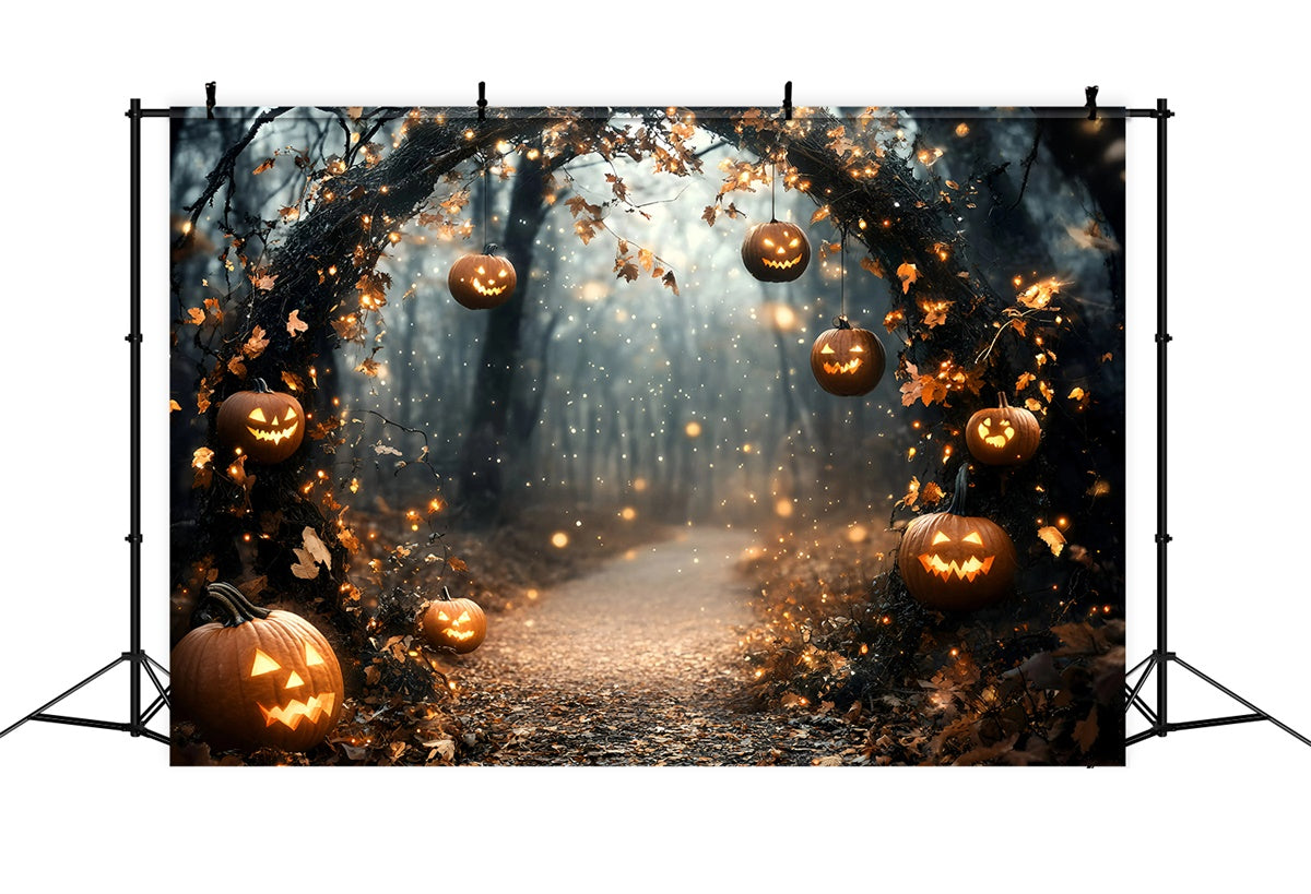 Forest Photo Backdrop Magic Arch Path Halloween Photo Backdrop GQ6-193