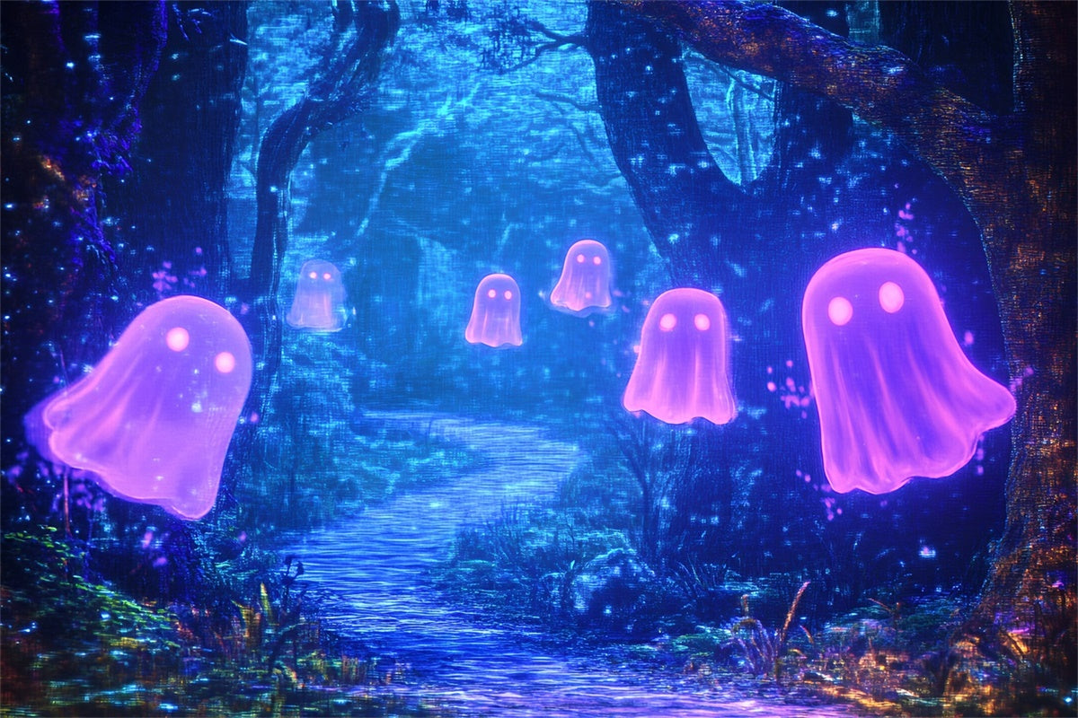 Dark Forest Backdrop Mystic Ghost Trail Halloween Photo Backdrops GQ6-216